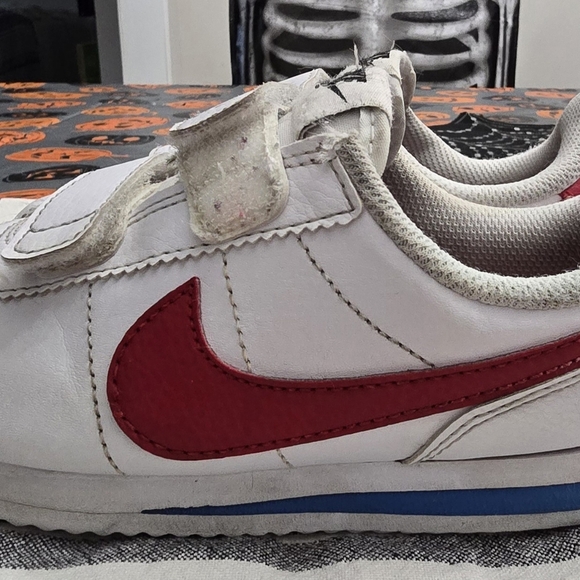 Size 12c - Nike Classic Cortez Leather White Red - Picture 11 of 12